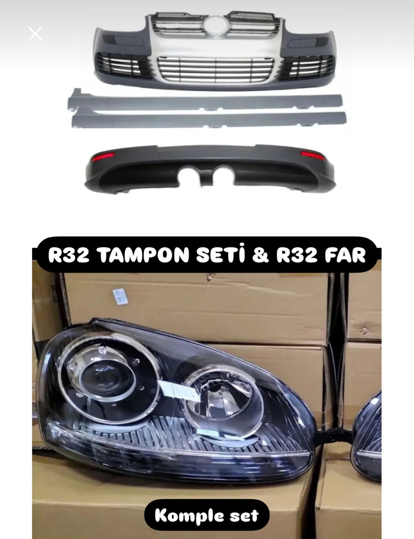 Golf 5 r32 tampon seti + r32 far komple set