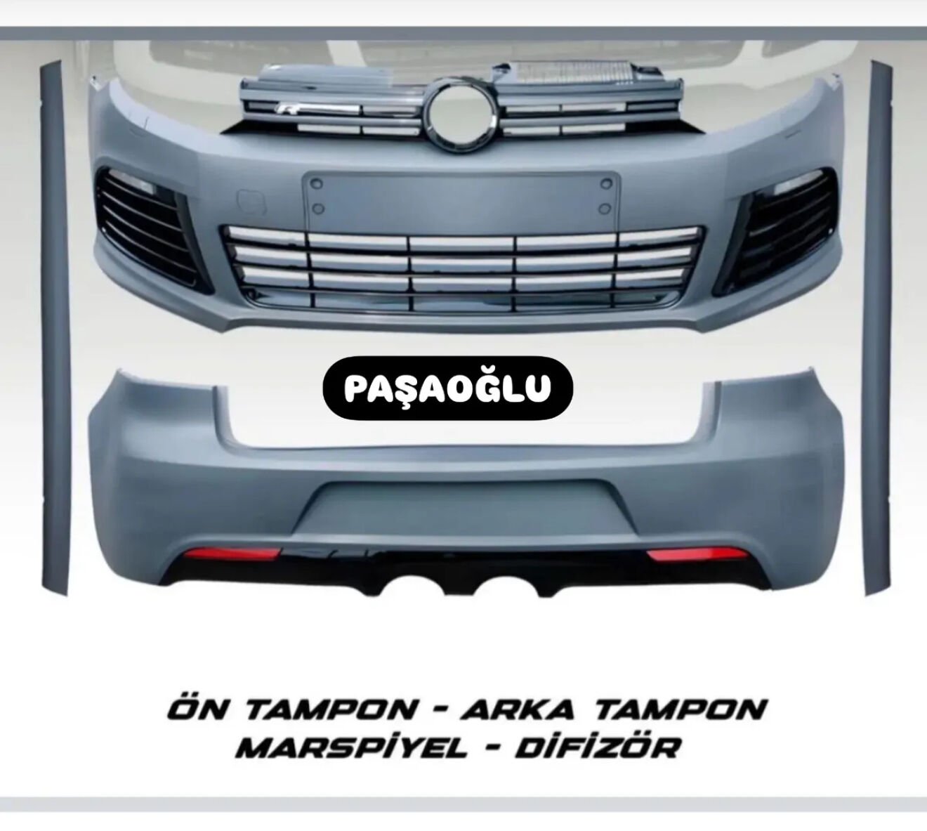 Golf 6 R tampon seti Golf 6 Bodykit ön + yan + arka set