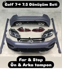 Golf 7 uyumlu 7.5 R Dönüşüm Seti 7->7.5 SET FAR + STOP + ÖN ARKA TAMPON