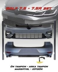 Golf 7 uyumlu 7.5 R tampon seti Ön + arka + yan set
