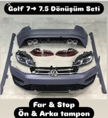 Golf 7 uyumlu 7.5 R dönüşüm seti FAR+STOP+ÖNveARKA TAMPON