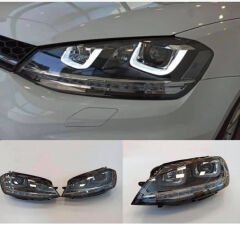 Golf 7 çift u Led far