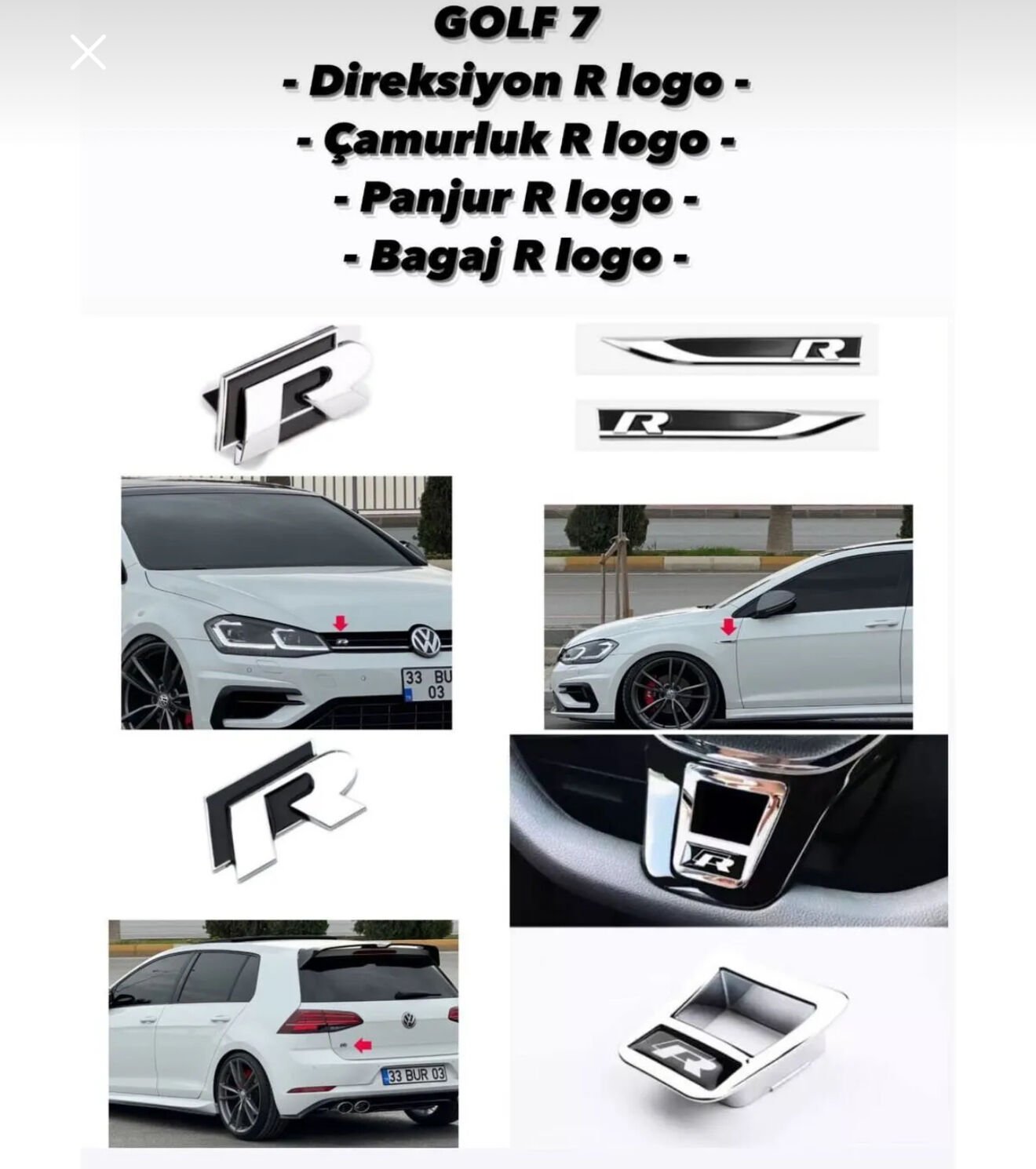 Golf 7 R logo seti